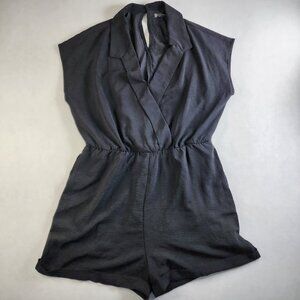 PrettyGarden Womens Black Romper Size XL One Piece Shorts Pockets Cute Spring